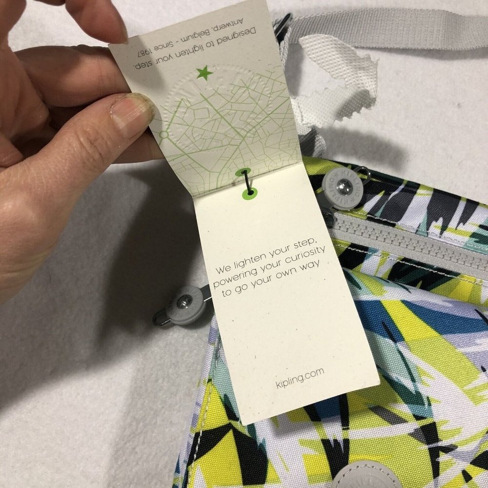 NEW Kipling Womens Bright Palm Print Crossbody Bag Travel NWT - Picture 8 of 9